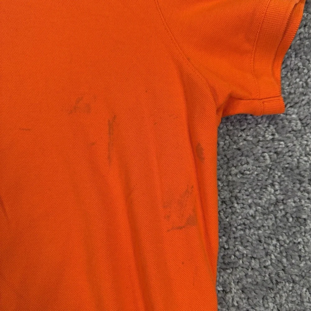 Banana Republic Polo Shirt Mens Large Orange Fitted Pique Stretch Casual Logo